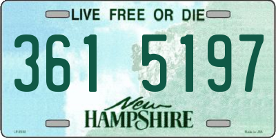 NH license plate 3615197