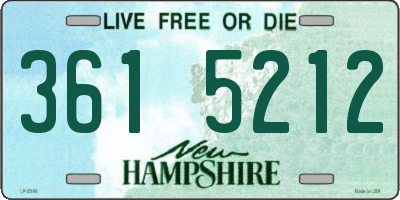 NH license plate 3615212