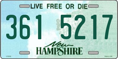 NH license plate 3615217