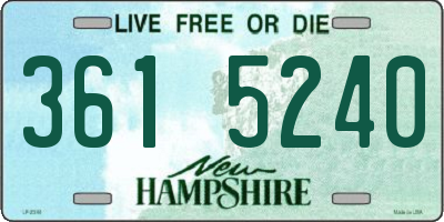 NH license plate 3615240