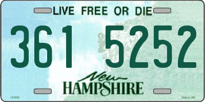NH license plate 3615252