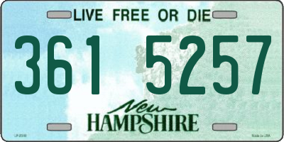 NH license plate 3615257