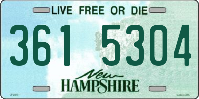 NH license plate 3615304