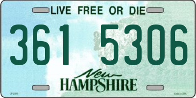 NH license plate 3615306