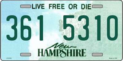 NH license plate 3615310