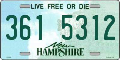 NH license plate 3615312