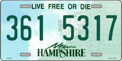 NH license plate 3615317