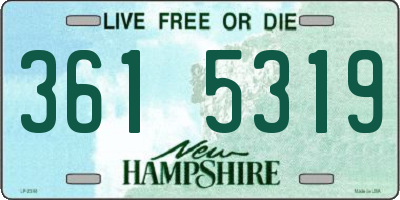 NH license plate 3615319
