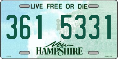 NH license plate 3615331