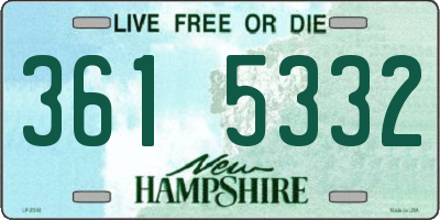 NH license plate 3615332