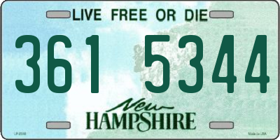 NH license plate 3615344