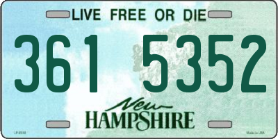 NH license plate 3615352