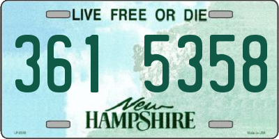 NH license plate 3615358