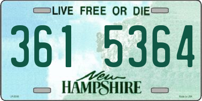 NH license plate 3615364