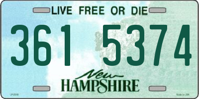 NH license plate 3615374