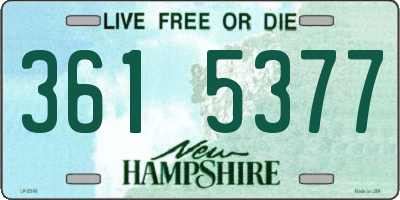 NH license plate 3615377