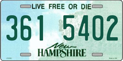 NH license plate 3615402