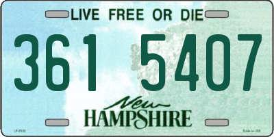NH license plate 3615407
