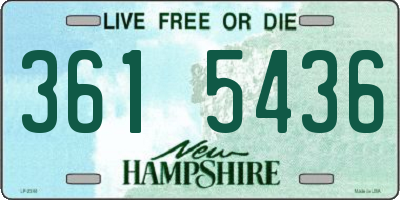 NH license plate 3615436