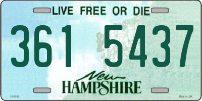 NH license plate 3615437