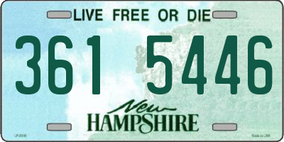 NH license plate 3615446