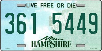 NH license plate 3615449