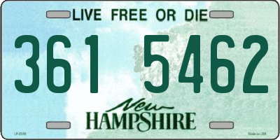 NH license plate 3615462
