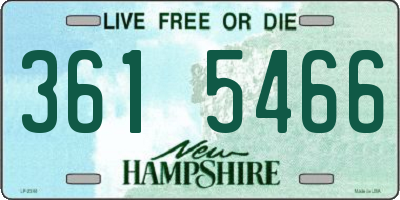 NH license plate 3615466