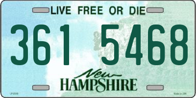 NH license plate 3615468