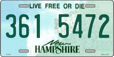 NH license plate 3615472