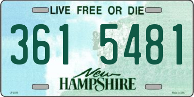 NH license plate 3615481
