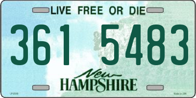 NH license plate 3615483