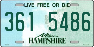 NH license plate 3615486