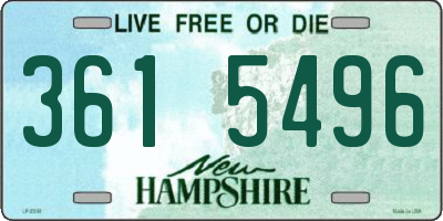 NH license plate 3615496