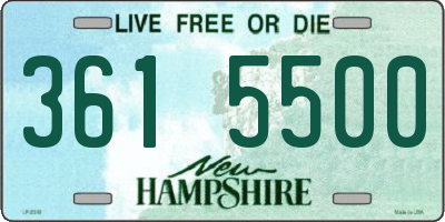 NH license plate 3615500