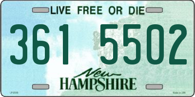 NH license plate 3615502