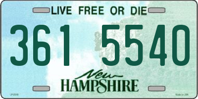 NH license plate 3615540