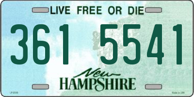 NH license plate 3615541