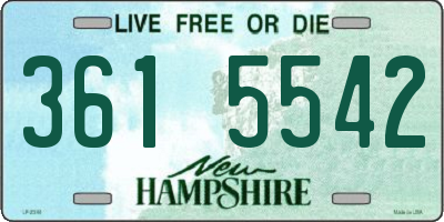 NH license plate 3615542