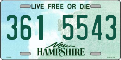 NH license plate 3615543