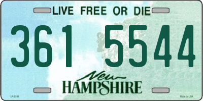 NH license plate 3615544
