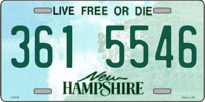 NH license plate 3615546