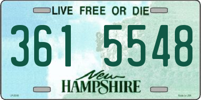 NH license plate 3615548
