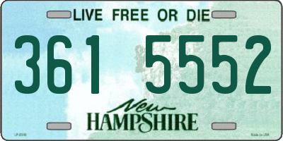NH license plate 3615552