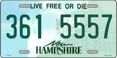 NH license plate 3615557