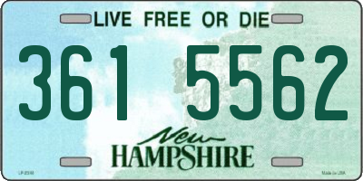NH license plate 3615562