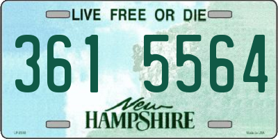 NH license plate 3615564