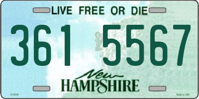 NH license plate 3615567