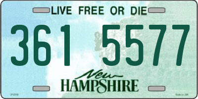 NH license plate 3615577