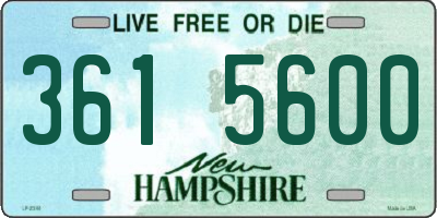 NH license plate 3615600